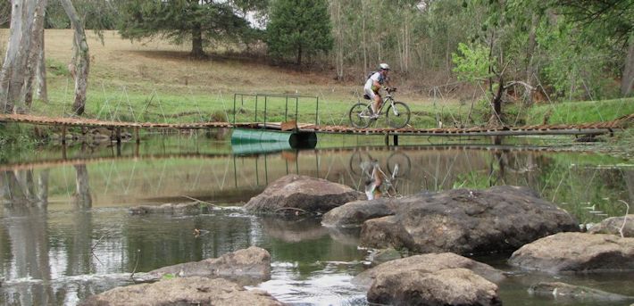 crossing bridge Dargle mtb by Nkulu Mdladla